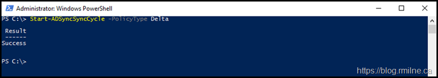 Run Manual Delta Synchronisation Task In Azure AD Connect