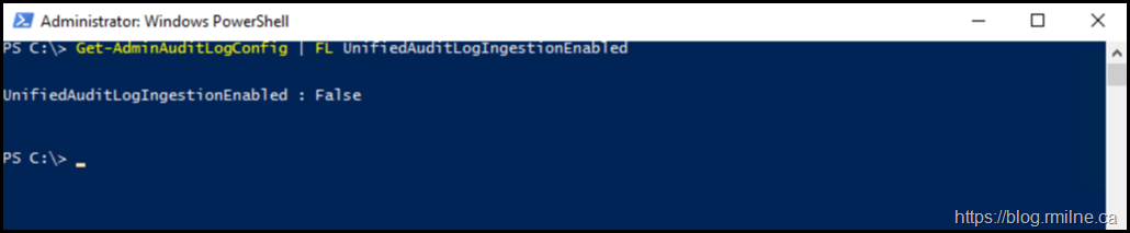 Unified Audit Log Not Enabled