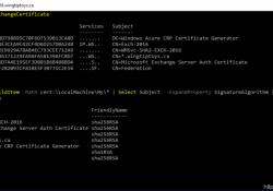 Exchange Pipe SHA1 to New-ExchangeCertificate