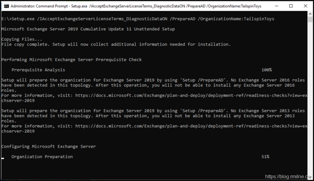 Exchange 2019 PrepareAD - The Point of No Return