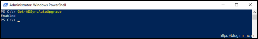 View Azure AD Connect Auto Upgrade Using PowerShell - Get-ADSyncAutoUpgrade 