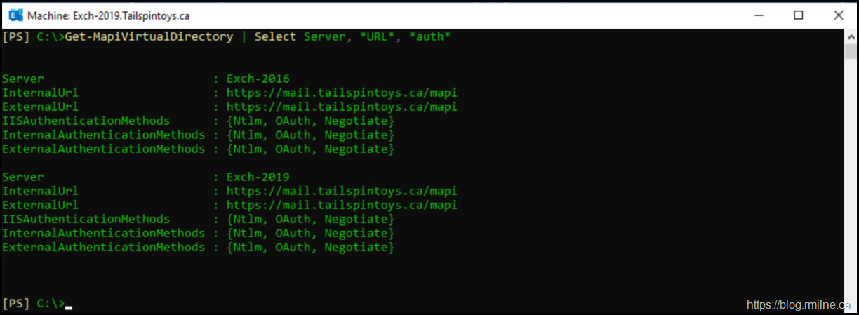 Exchange CAS Namespaces For MAPI/HTTP