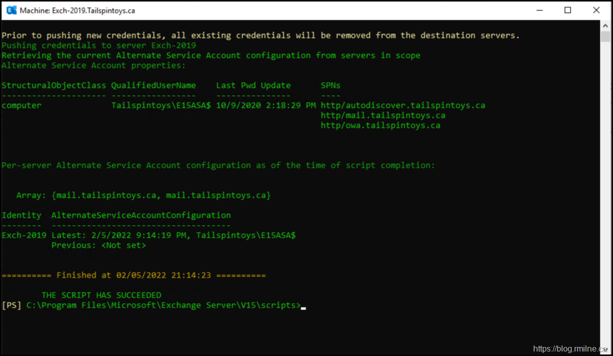 Deploying ASA Credential to CAS Server Completed