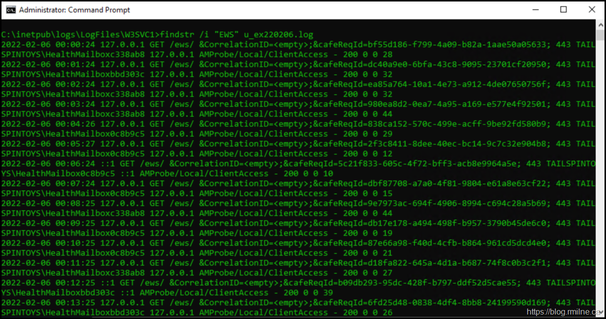 Searching Front End IIS Logs For All Things EWS - Too Many Things Returned