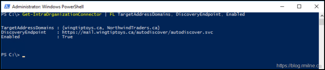 InterOrganizationConnector Unexpected Autodiscover DiscoveryEndpoint Setting