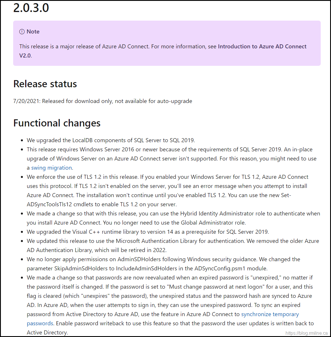 Azure AD Connect 2.x Initial Release
