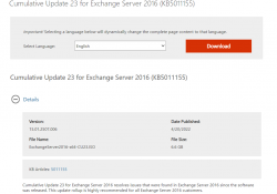 Exchange 2016 CU23 Released