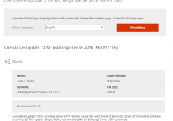 Exchange 2019 CU12 Released