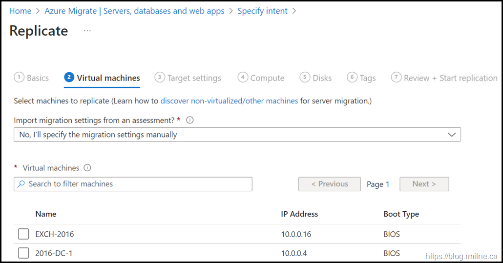 Migrate VM to Separate Azure Subscription - Specify Settings Manually