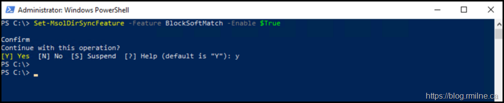 Azure AD Connect - Block Softmatch