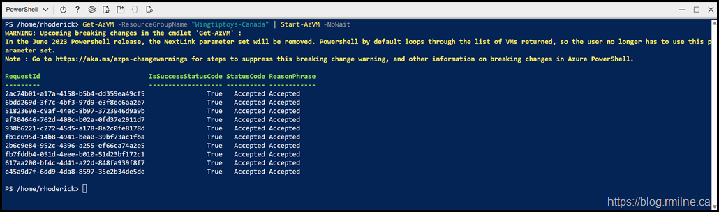 Using Azure Cloud Shell To Easily Start All VMs In A Resource Group