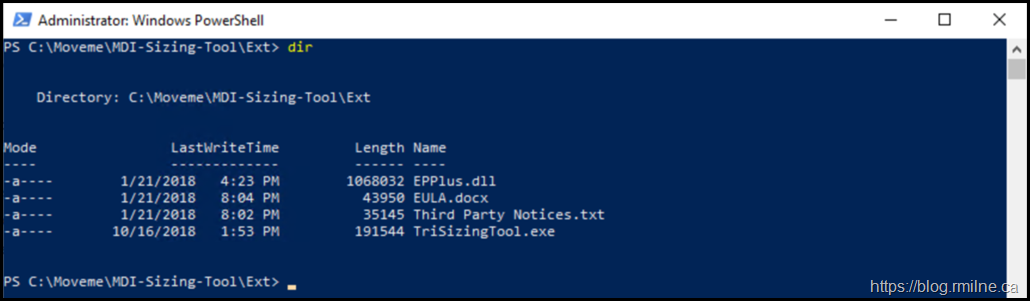 MDI TRI Sizing Tool Extracted