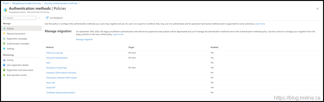 New Entra ID Authentication Methods