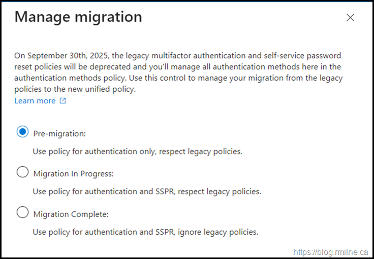 Migration to New Authentication Methods
