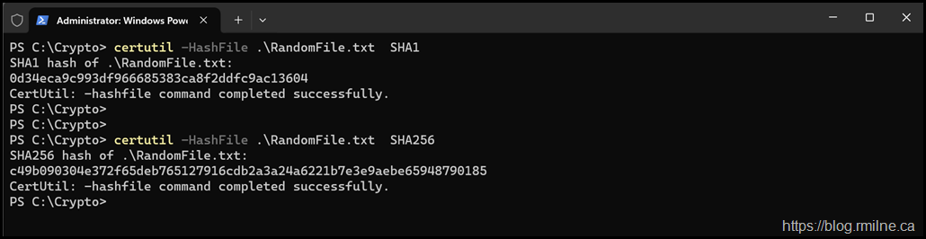 Generate SHA256 File Hash Using Certutil