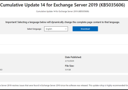 Exchange 2019 CU14 Download