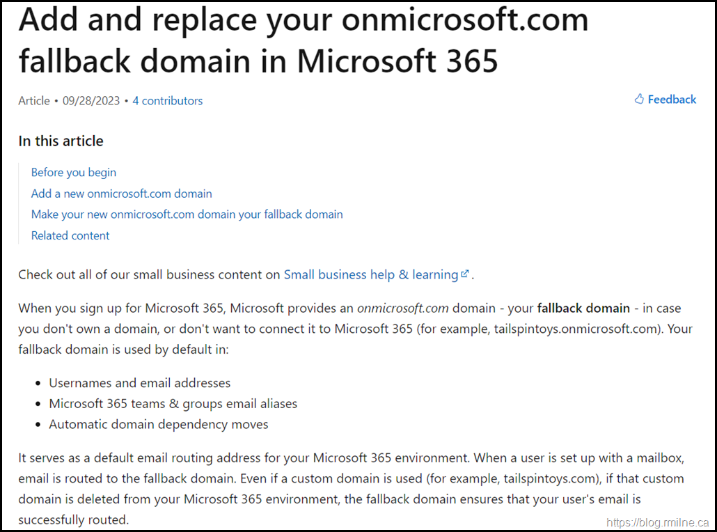 Add and replace your onmicrosoft.com fallback domain in Microsoft 365 - Microsoft 365 admin