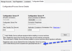 Azure Migrate Generate Configuration Server Passphrase