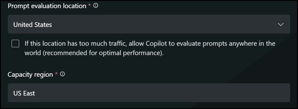 Copilot for Security Setup - SCU Location Detail - US