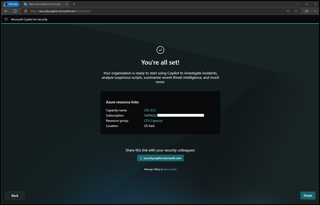 Copilot for Security Setup - All Done!