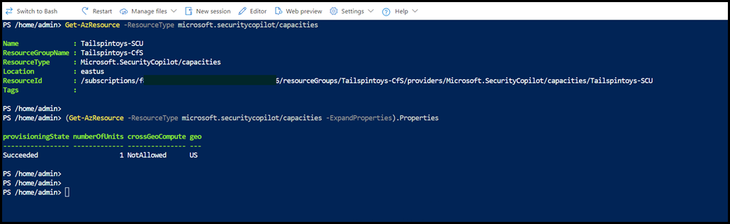 Azure PowerShell To Check Copilot for Security Prompt Processing Out of Region