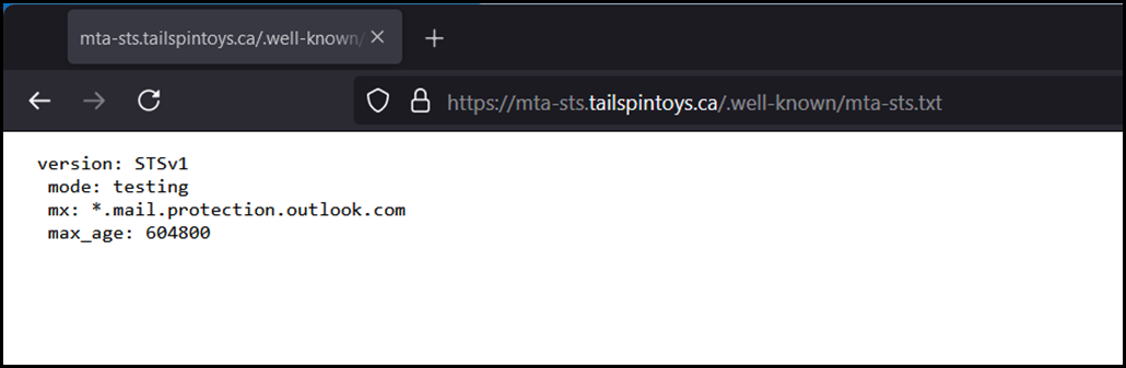 MTA-STS Requires HTTPS - Verify Policy File & Contents