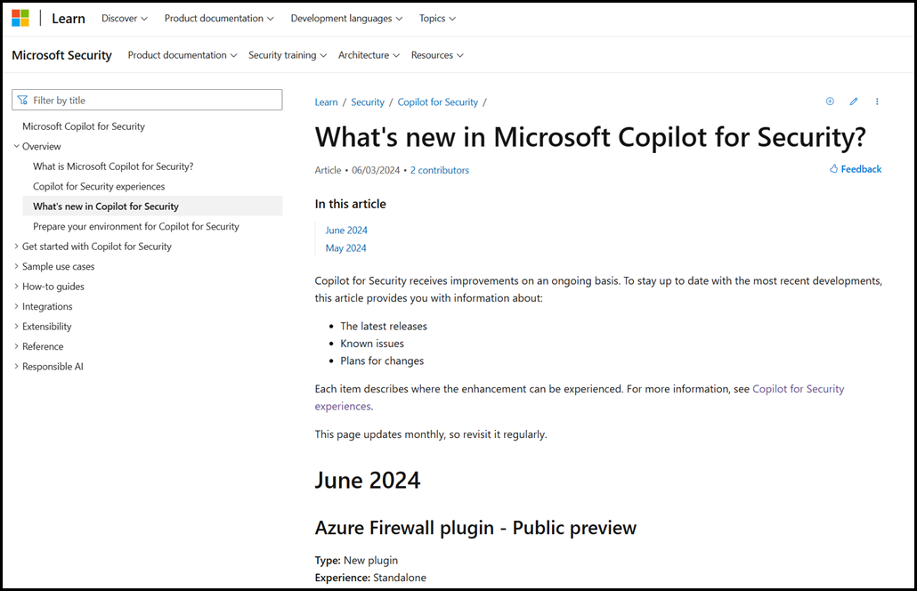 Microsoft Copilot for Security - What’s New