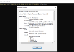 PowerShell MSIExec Help File - Command Failed