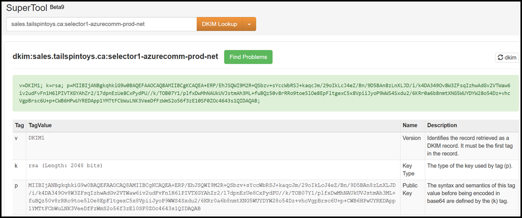 Azure Communication Service - DKIM ACS Selector1