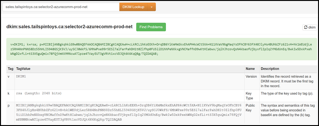 Azure Communication Service - DKIM ACS Selector2