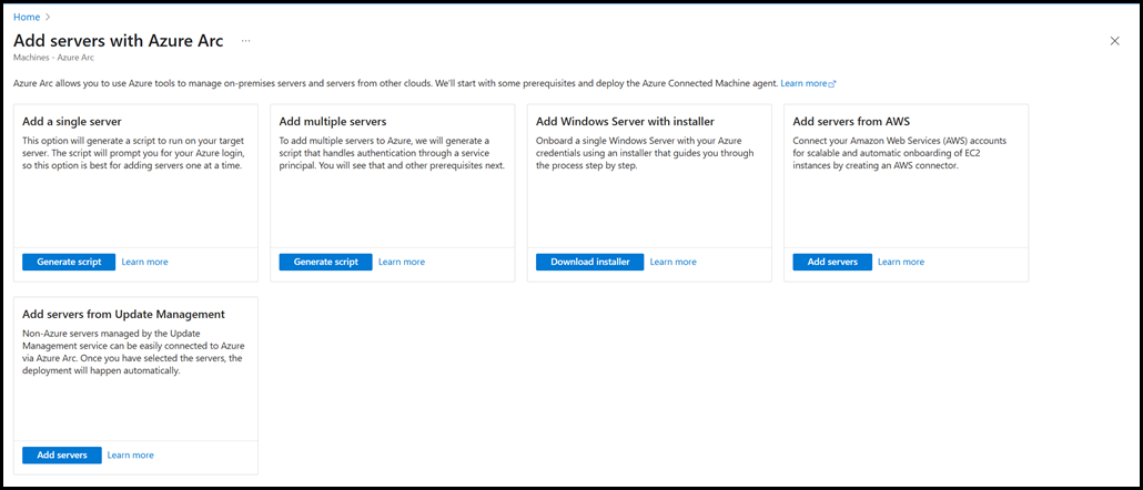 Download ARC Installer From Azure Portal