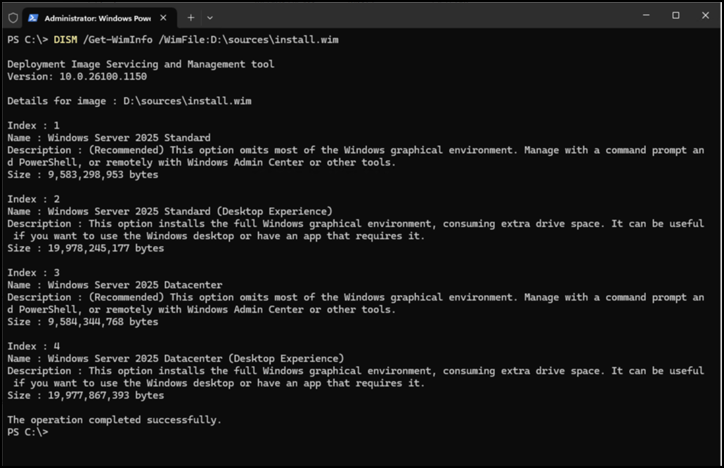 Using DISM To List Images Inside A WIM File
