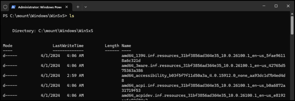 Checking Content Path For Mounted WIM Image