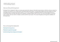 Exchange Sever SE Installation Screenshots