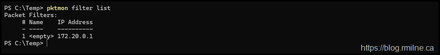Packet Monitor - List Filters Packet Monitor - List Filters